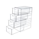 Caixa organizadora de acessórios de cabelo Hipiwe Clear Plastic 4 gavetas