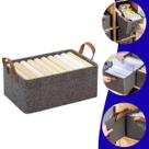 Caixa Organizadora De Armário Gaveta Guarda Roupa Decorativo Cesto Com Alça Tecido Retangular Closet Lavável Caixa Multifuncional
