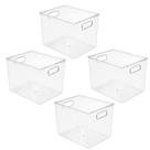 Caixa organizadora de armários de armazenamento MDesign Ligne Collection, pacote com 4