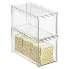 Caixa organizadora de armazenamento MDesign Lumiere com gaveta frontal