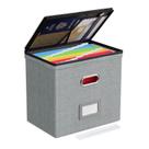 Caixa organizadora de arquivos Oterri 32x21x30cm com tampa e bolsos de malha