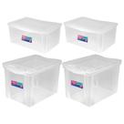 Caixa Organizadora Decorativa 2un 65L + 2un 30L Com Trava Cristal