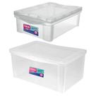 Caixa Organizadora Decorativa 65L + 13,5L Com Trava Cristal