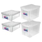 Caixa Organizadora Decorativa Com Trava 2 Un 13,5L + 2 Un 30L
