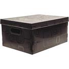 Caixa Organizadora Dello média preta 38x29x18,5cm