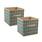 Caixa Organizadora DII Ikat em Poliéster Não Tecido 28x28x28 cm