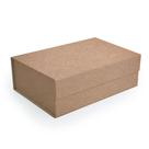 Caixa Organizadora Dobrável com Imã para Presente na Cor Kraft 33,5x24,5x10cm