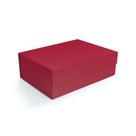Caixa Organizadora Dobrável com Imã para Presente na Cor Vinho 24,5x17,5x8cm