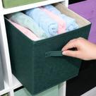 Caixa Organizadora Dobrável Quadrada Grande Nicho Estante 33x33x33 Com Alça Roupas Brinquedos Closet