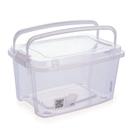 Caixa organizadora Gran Box alta com alça e trava cristal 8413 6,2 litros Plasútil