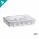 Caixa Organizadora Grande 20 Divisórias Plástico Tampa Transparente Multiuso Bijuterias Ferramentas