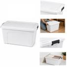 Caixa organizadora grande 70 litros empilhavel container plastica 70l multiuso organizador reforçado brinquedos roupas