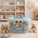 Caixa Organizadora Infantil Mini Lousa Brinquedos Resistente Caixa Organizadora Infantil Mini Lousa Brinquedos Resistente