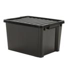 Caixa Organizadora Life Box 30 Litros com Tampa e Rodas Plástica, Resistente e Empilhável