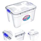 Caixa Organizadora Multiuso 56 Litros Transparente, Resistente e Empilhável, Ideal para Roupas, Brinquedos, Documentos e Muito Mais