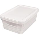 Caixa Organizadora Multiuso Decorativa 5 Litros Branco 3127 JAGUAR Caixa Organizadora Multiuso Decorativa 5 Litros Branco 3127 JAGUAR