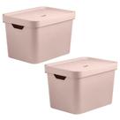 Caixa Organizadora Multiuso Escritorio 2un OU Cube - Rosa Caixa Organizadora Multiuso Escritorio 2un OU Cube - Rosa