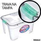 Caixa Organizadora Multiuso Plástica 12 Litros Com Tampa e Travas