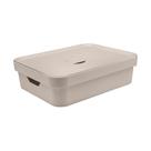 Caixa Organizadora Ou Cube 16L Com Tampa Empilhável Plástico PP 45x35,5x13cm