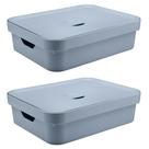 Caixa Organizadora OU Plastico 16L Cube Azul 02 unidades Caixa Organizadora OU Plastico 16L Cube Azul 02 unidades