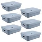 Caixa Organizadora OU Plastico 16L Cube Azul 06 unidades Caixa Organizadora OU Plastico 16L Cube Azul 06 unidades