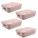Caixa Organizadora OU Plastico 16L Cube Rosa 04 unidades Caixa Organizadora OU Plastico 16L Cube Rosa 04 unidades