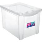 Caixa Organizadora Plástica Alta 30L Transparente Ordene Radical Color Organize Brinquedos Closet