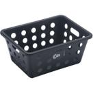 Caixa Organizadora Plástica Cesto Pequeno Alça Lateral Preta