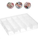 Caixa Organizadora Plástico 20 Divisórias Estojo Multiuso Cor Transparente