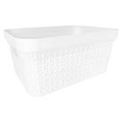 Caixa Organizadora Plástico Tamanho G Branca 12,5x27,3x18,3cm Ref.CXOR01GB Keita