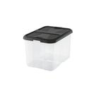 Caixa Organizadora Plastico Tampa Preta 40L - UZ