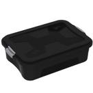 Caixa Organizadora Preta 28L com Tampa e Trava 58 x 40 x 16,5 cm - UninJet