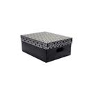 Caixa Organizadora Preta Fosca Para Objetos 270 X 370 X 150 Mm