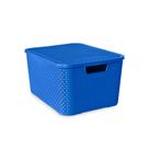 Caixa Organizadora Rattan 7 Litros Multiuso Com Tampa Azul 25585PM Arqplast Caixa Organizadora Rattan 7 Litros Multiuso Com Tampa Azul 25585PM Arqplast