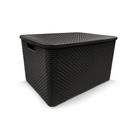 Caixa Organizadora Rattan PRETA 7 Litros COD 25588 Arqplast