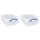 Caixa Organizadora Really Useful Box 2 x 17L Plástico Transparente