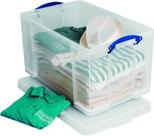 Caixa Organizadora Really Useful Box 84L Transparente com Trava de Clipe