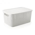 Caixa organizadora retangular Branca 14L 8649 - Plasútil Caixa organizadora retangular Branca 14L 8649 - Plasútil