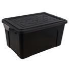 Caixa Organizadora São Bernardo Container em Plástico Preto 70L