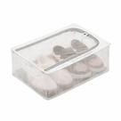 Caixa Organizadora Sapato Tenis Sapatilha Chinelo Dobravel Transparente Média Armário Closet 40x30x15