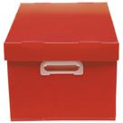 Caixa Organizadora THE BEST BOX G 437X310X240 Vermelha com Tampa