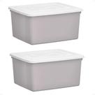 Caixa Organize 31 l c/ tampa Conjunto c/ 2 unid. Caixa Organize 31 l c/ tampa Conjunto c/ 2 unid.