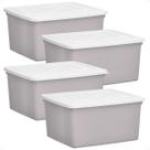 Caixa Organize 31 l c/ tampa Conjunto c/ 4 unid. Caixa Organize 31 l c/ tampa Conjunto c/ 4 unid.