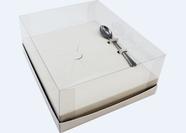 Caixa ovo de colher pascoa classic 250g branco -pct c/10 un ideia embalagens