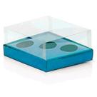 Caixa Ovo de Colher Triplo Meio Ovo de 50g a 80g Azul 20,5 x 17 x 8,5 cm 5 un Assk