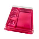 Caixa p/ tablete e barra c/3 cavidades trufa e bombons bwb