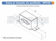 Caixa p/tomada em perfilado c/tampa - dp536 dispan