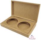 Caixa para 2 Sabonetes em MDF - 20x11x4 cm