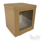 Caixa para bolo alto cor kraft 26x26x30cm com 1 unidade patchii Caixa para bolo alto cor kraft 26x26x30cm com 1 unidade patchii