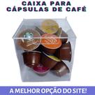 Caixa Para Cápsulas De Café Acrílico Transparente Geek 13x13